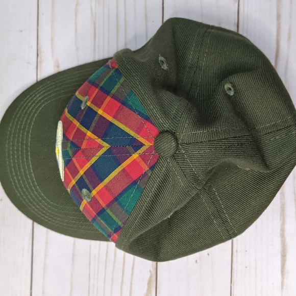 Official Uniform FLEXFFIT Cap for Webelos Cub Scout Green Plaid S/M - Picture 6 of 9